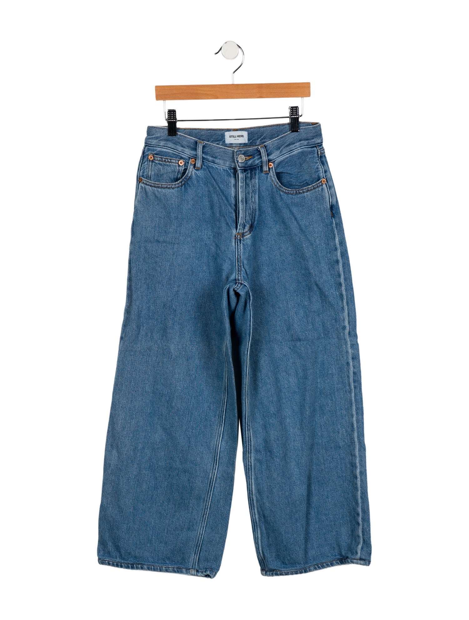 Still Here Mid-Rise Wide Leg Jeans