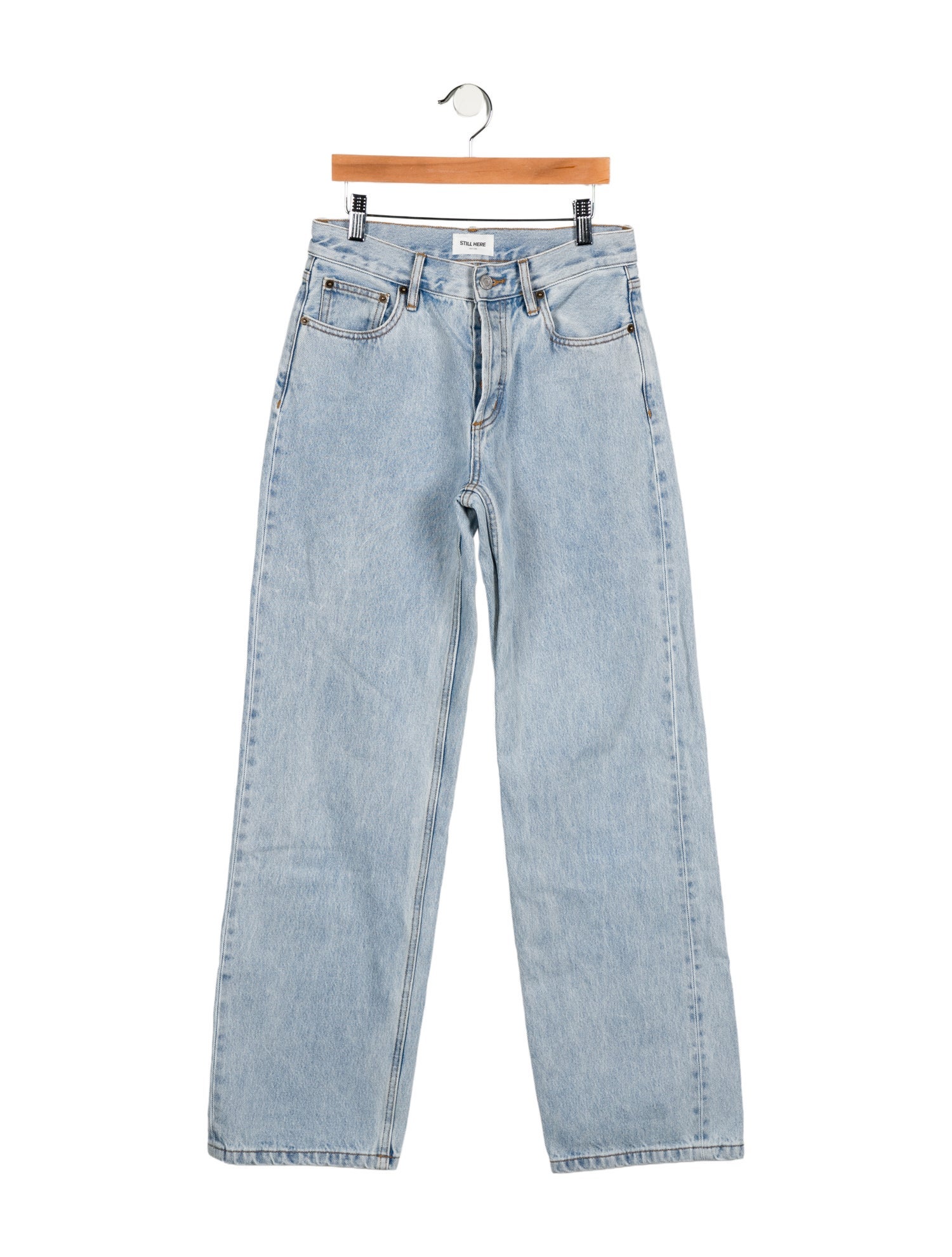 Still Here Mid-Rise Wide Leg Jeans