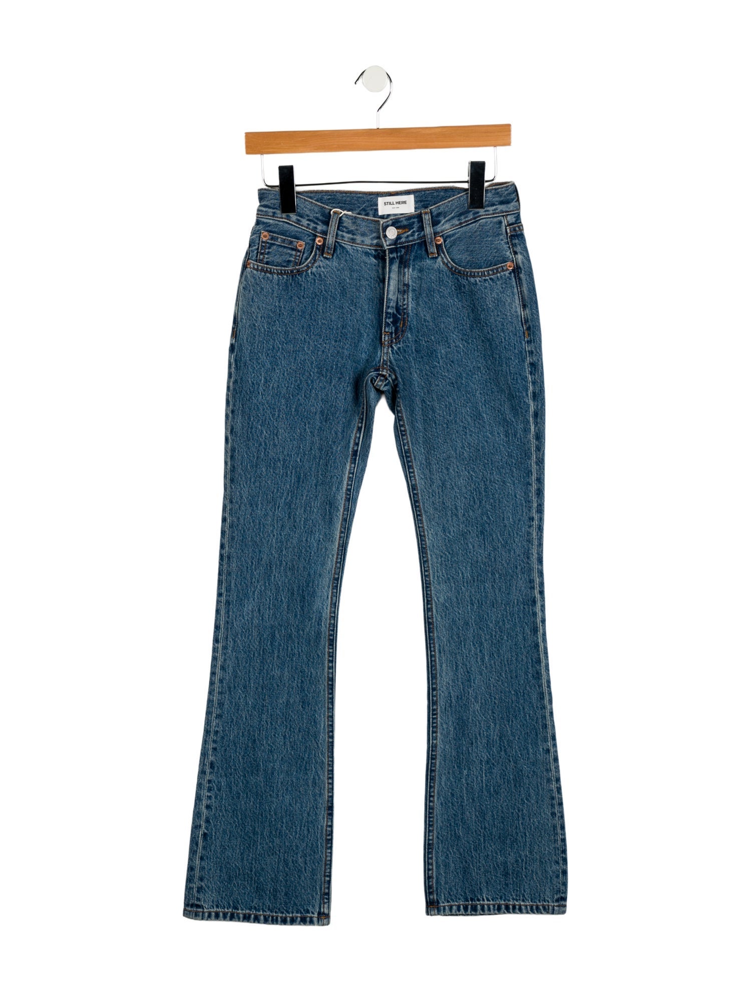 Still Here High-Rise Straight Leg Jeans