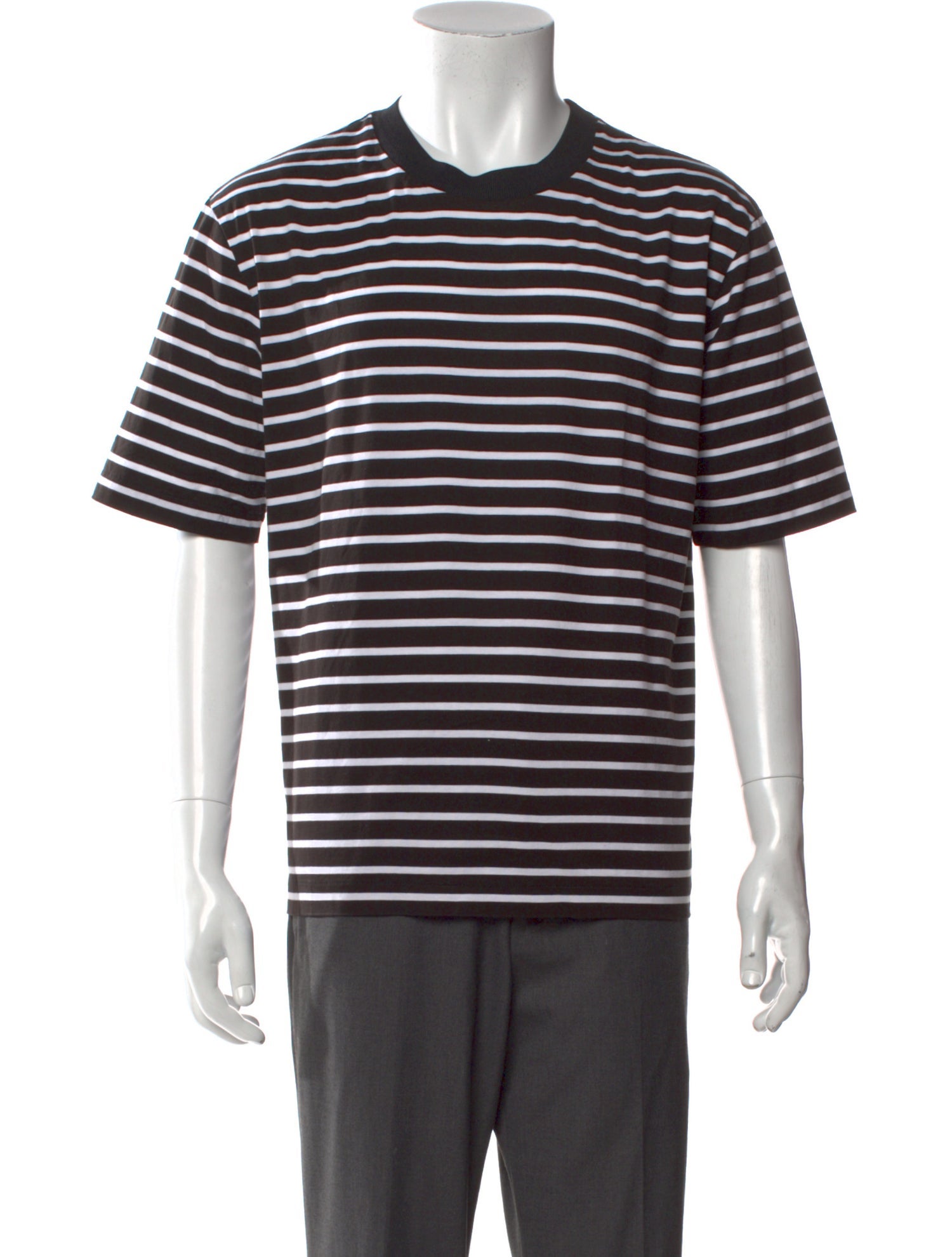 Still By Hand Striped Crew Neck T-Shirt