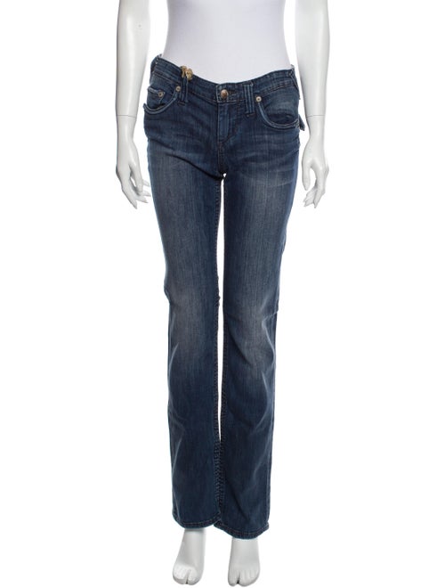 Stitch's Low-Rise Straight Leg Jeans Blue