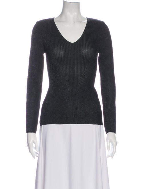 St. John Couture V-Neck Sweater Black