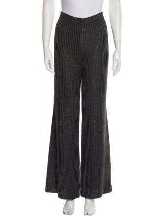 St. John Couture Striped Wide Leg Pants