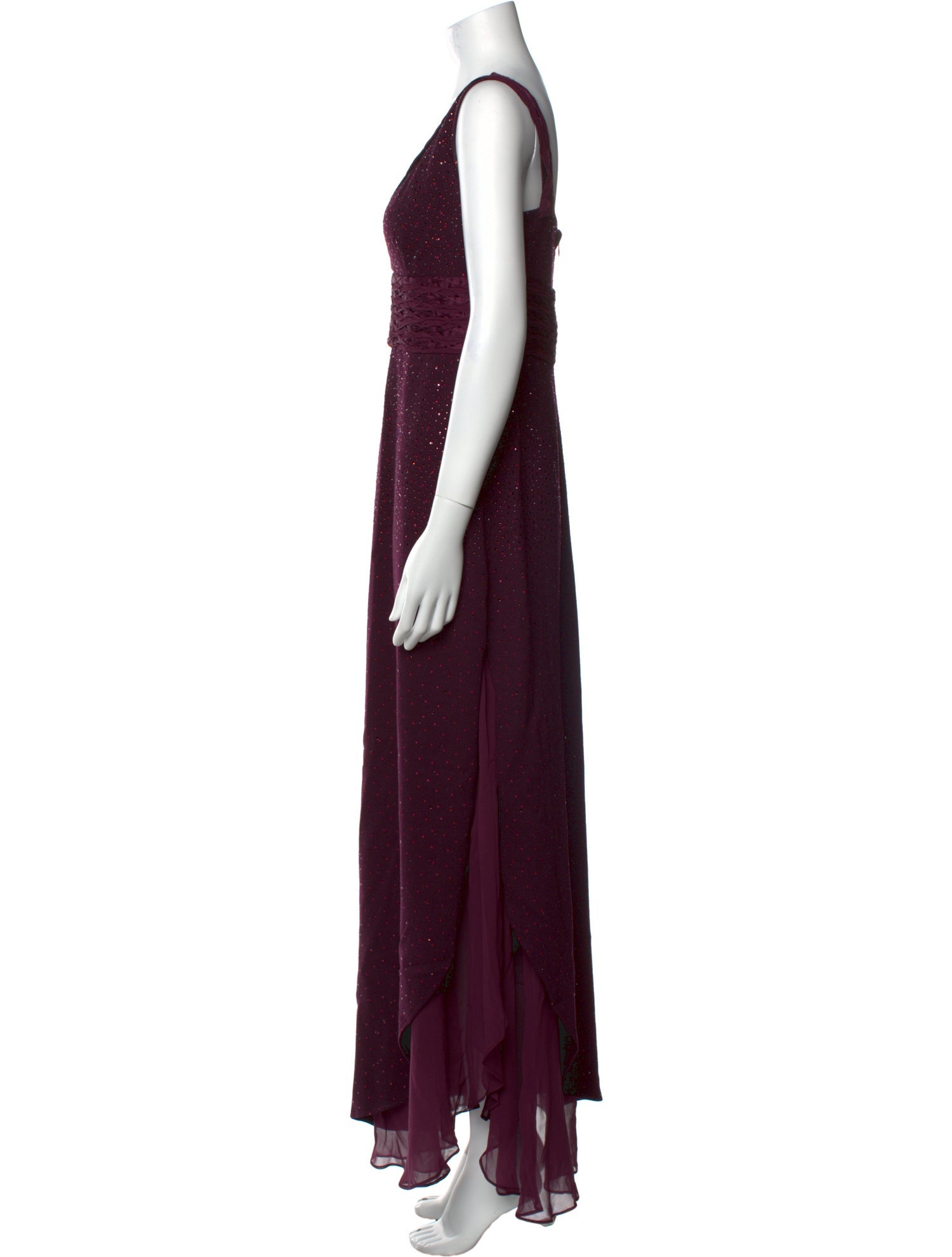 St. John Couture V-Neck Long Dress