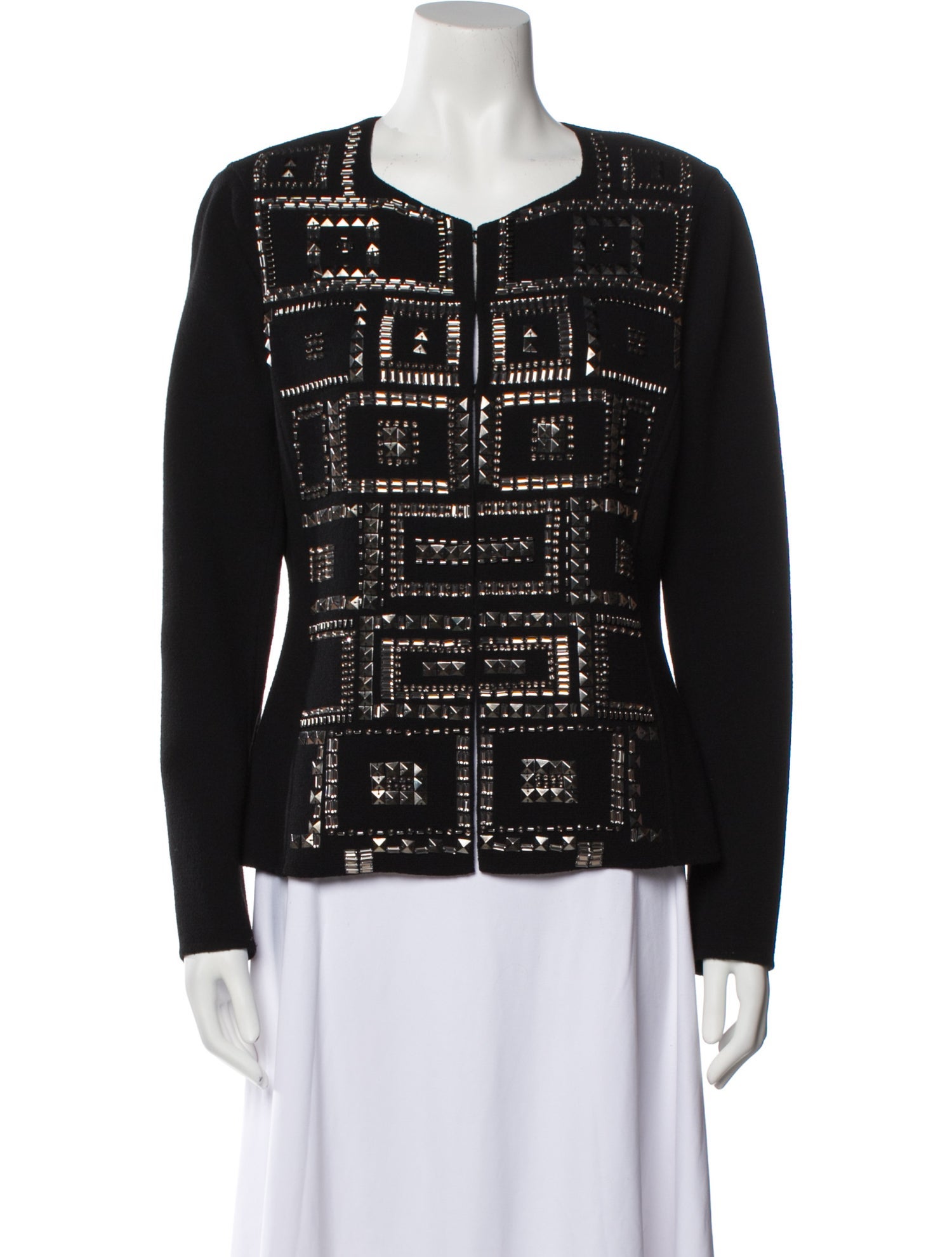 St. John Couture Wool Patterned Evening Jacket