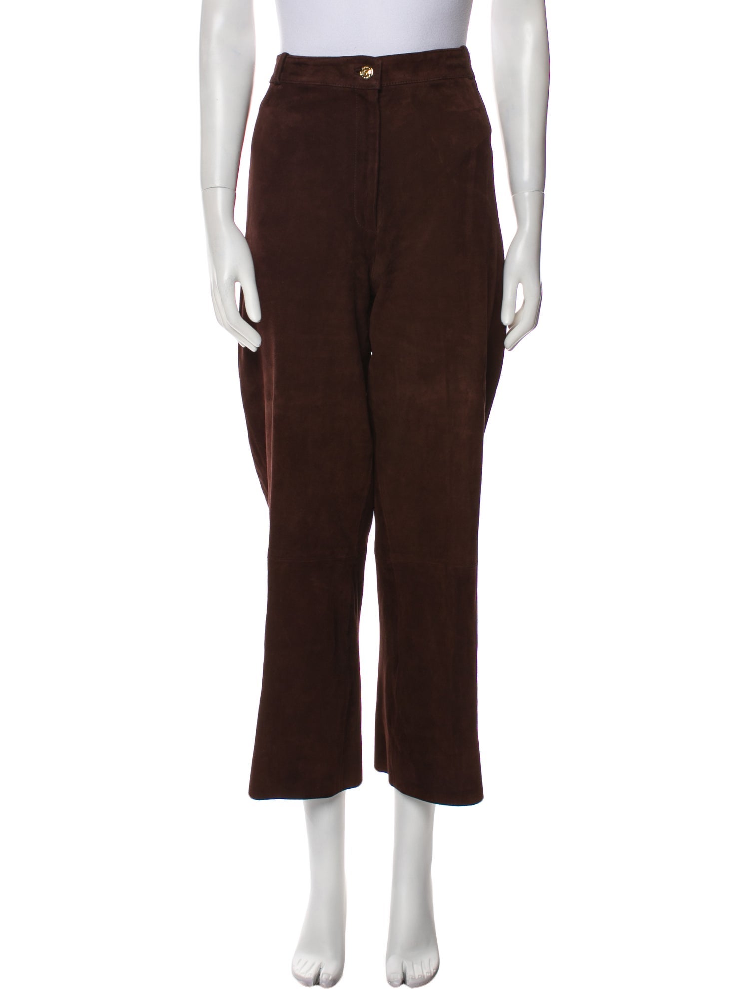 St. John Couture Suede Wide Leg Pants