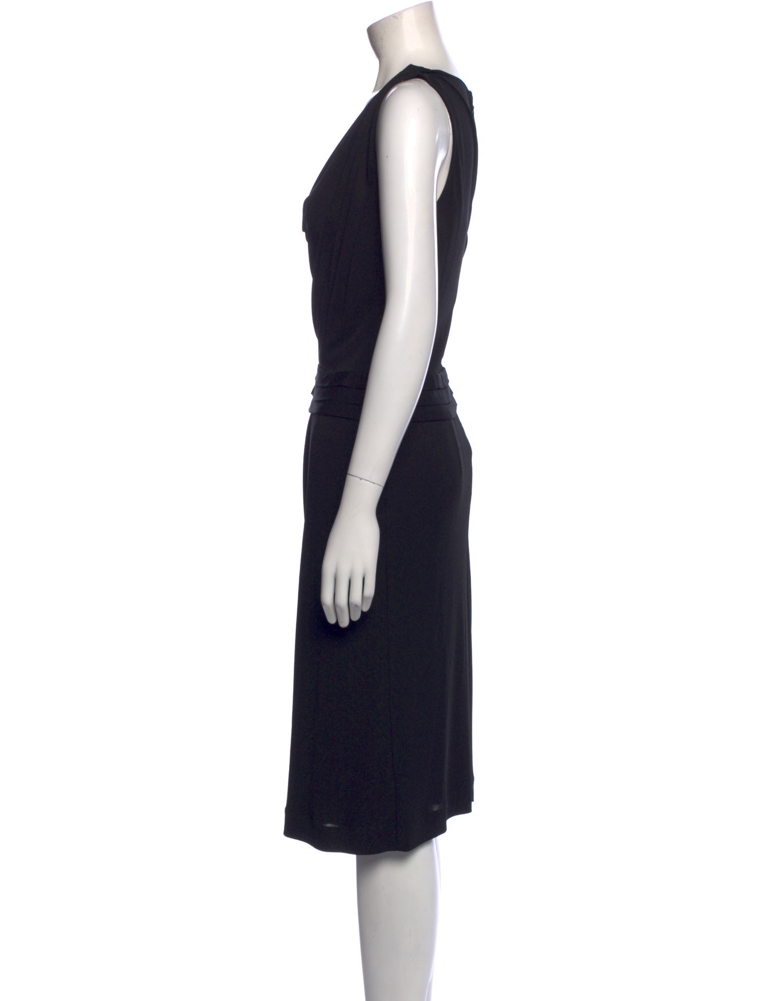 St. John Couture Cowl Neck Midi Length Dress