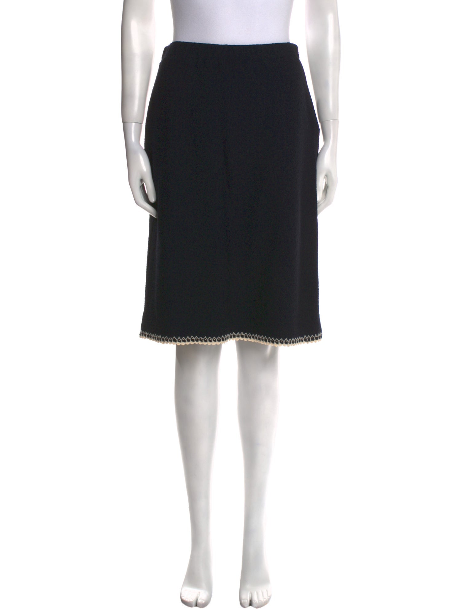 St. John Couture Wool Knee-Length Skirt