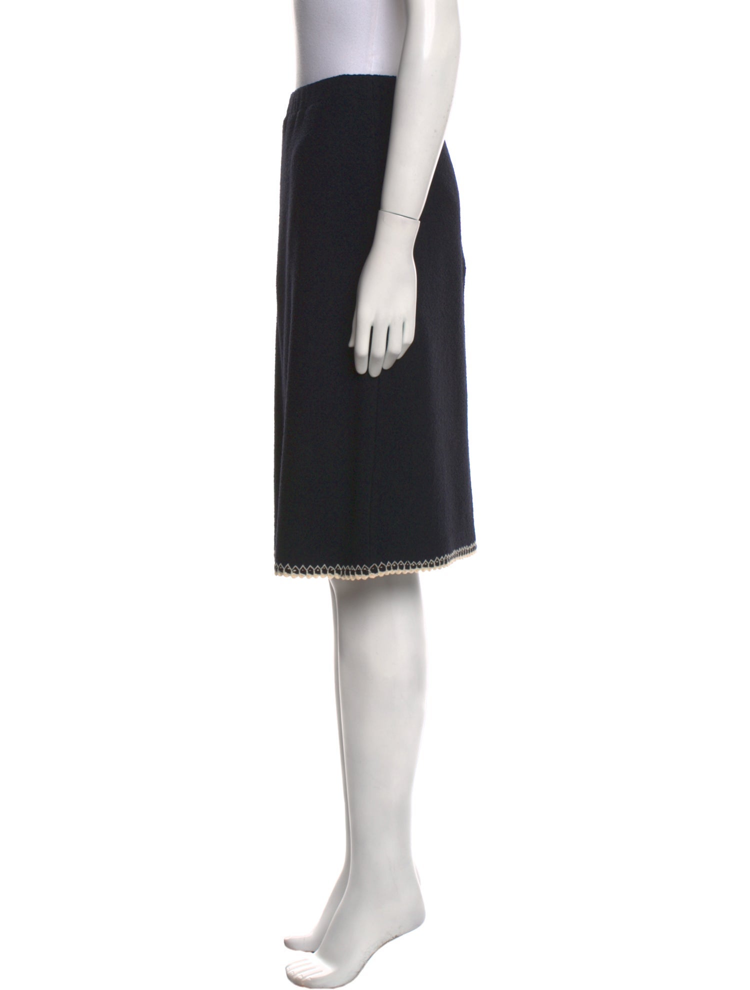 St. John Couture Wool Knee-Length Skirt