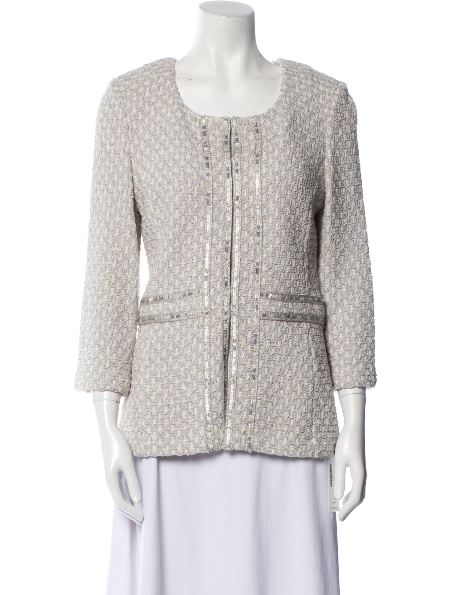 St. John Couture Wool Tweed Pattern Jacket