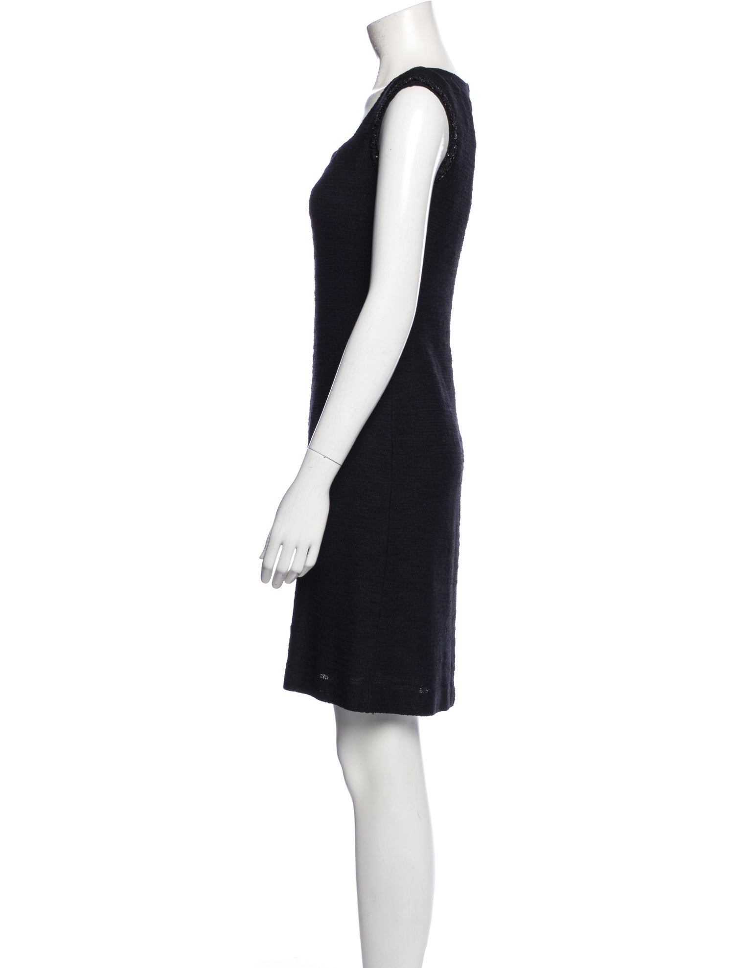 St. John Couture Square Neckline Knee-Length Dress