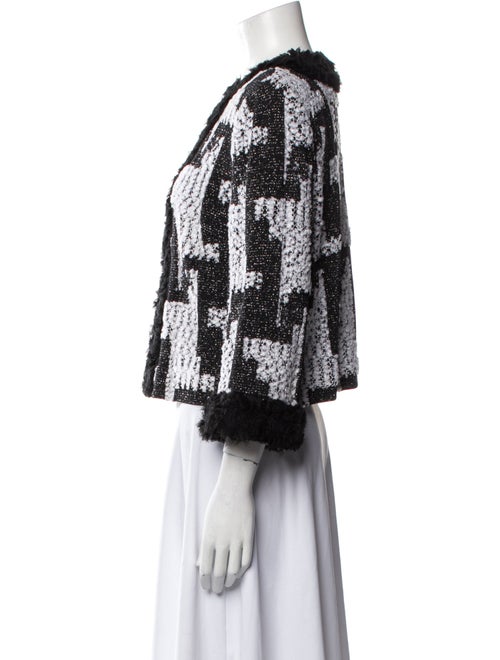 St. John Couture Wool Printed Evening Jacket