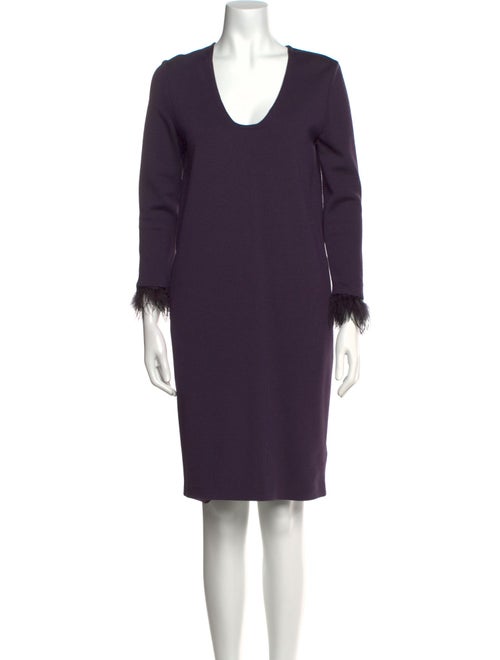St. John Couture Wool Knee-Length Dress