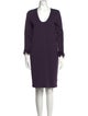 St. John Couture Wool Knee-Length Dress