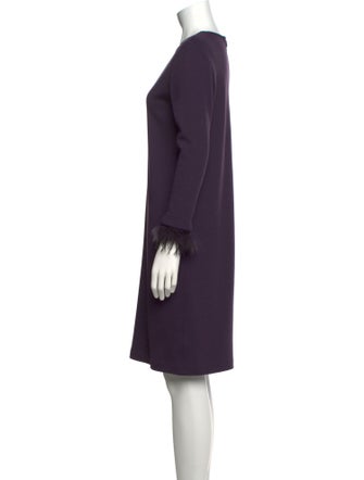 St. John Couture Wool Knee-Length Dress