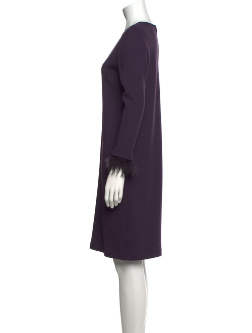 St. John Couture Wool Knee-Length Dress