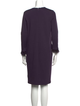 St. John Couture Wool Knee-Length Dress