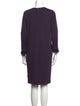 St. John Couture Wool Knee-Length Dress