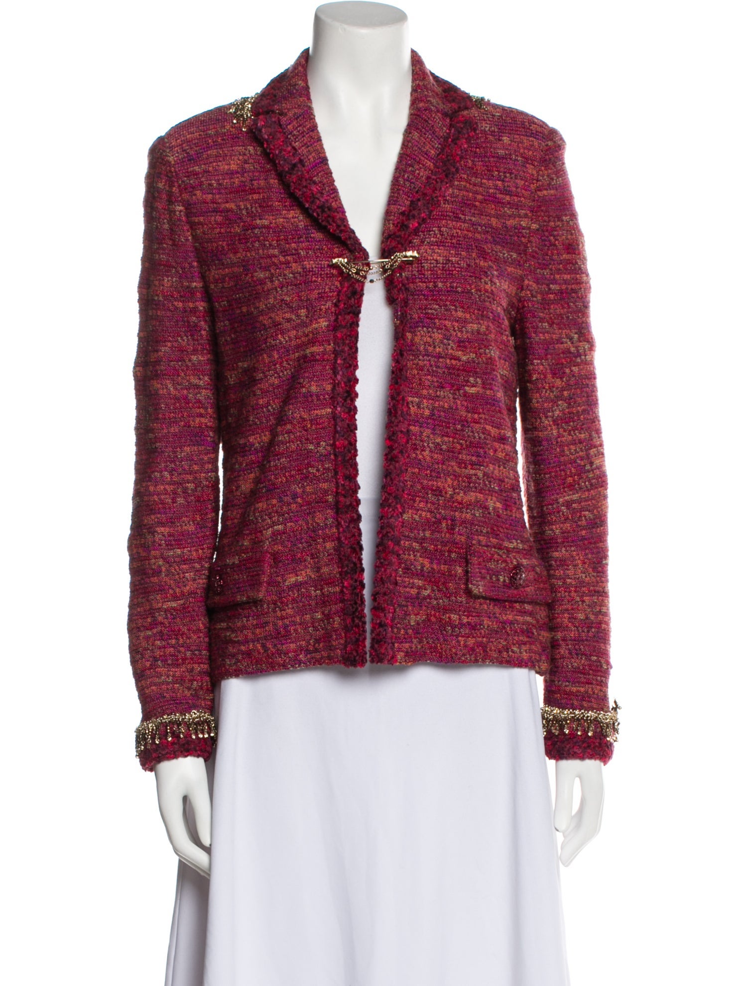 St. John Couture Wool Tweed Pattern Blazer