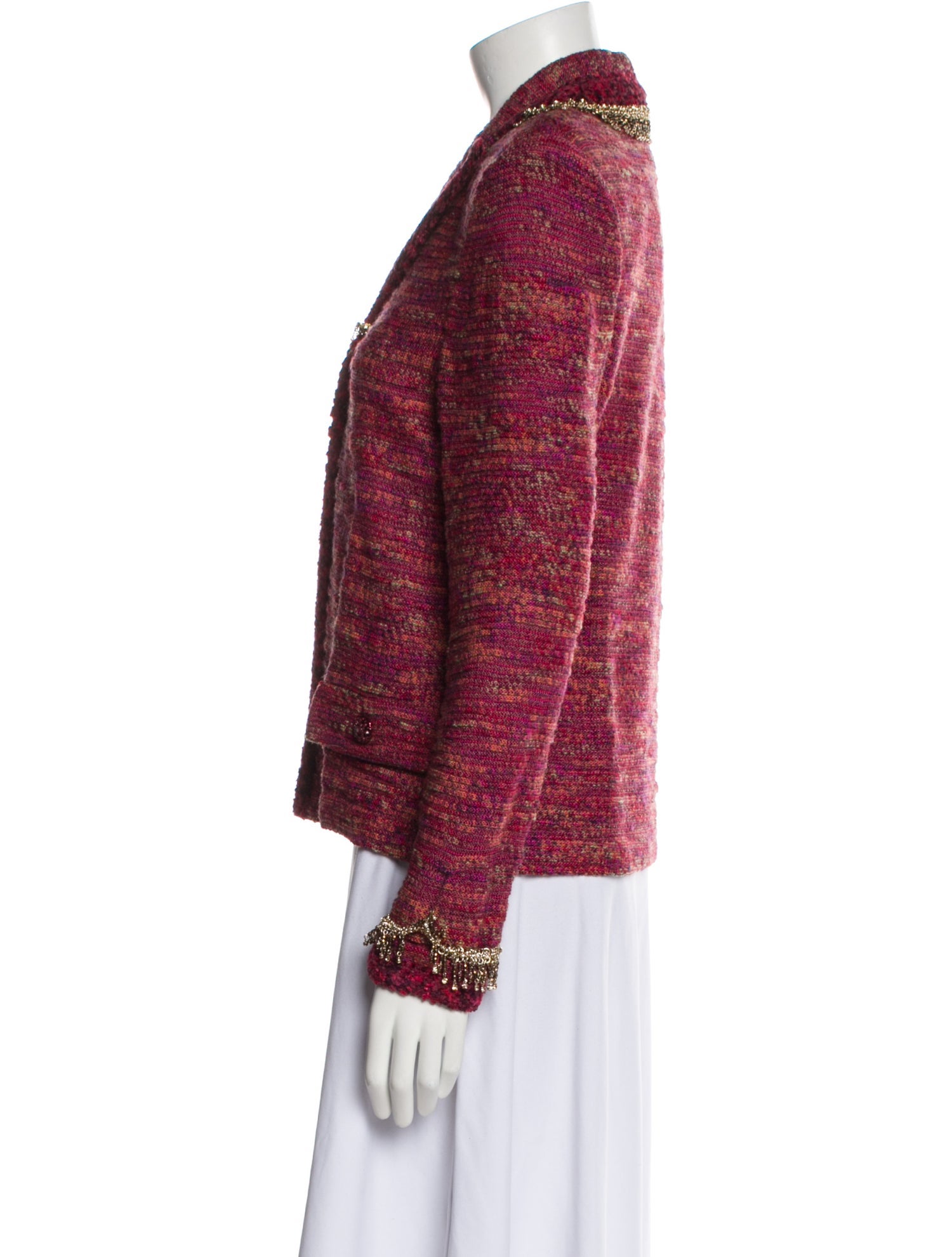 St. John Couture Wool Tweed Pattern Blazer