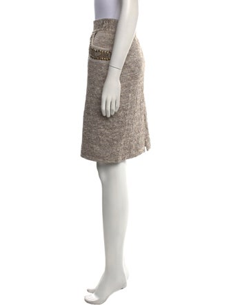 St. John Couture Wool Knee-Length Skirt