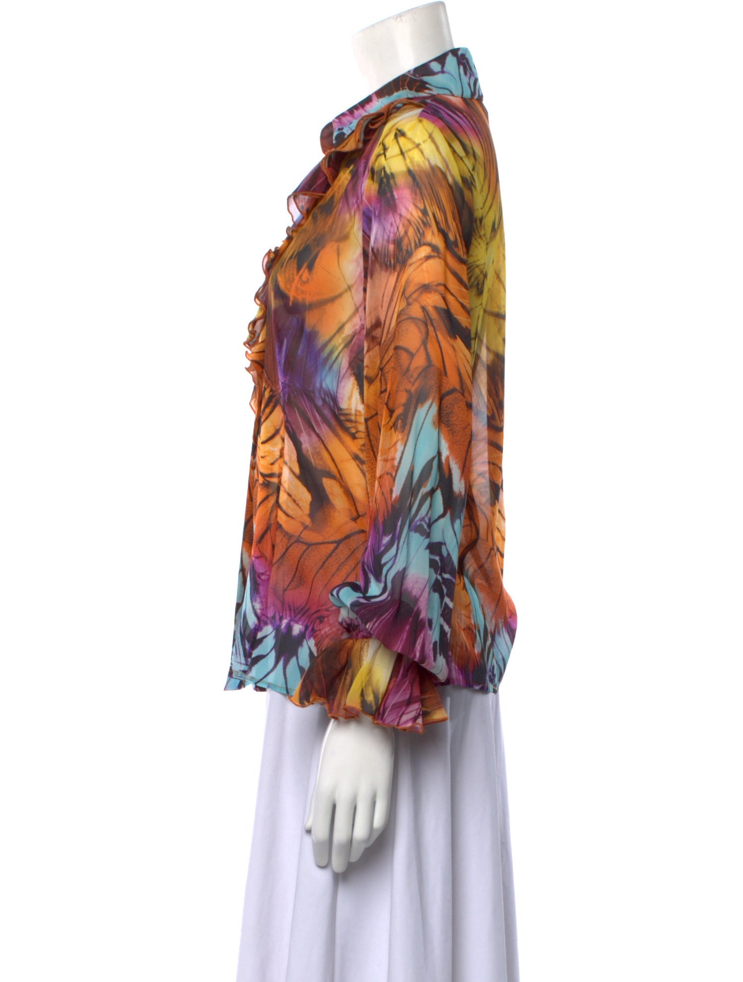 St. John Couture Silk Printed Blouse