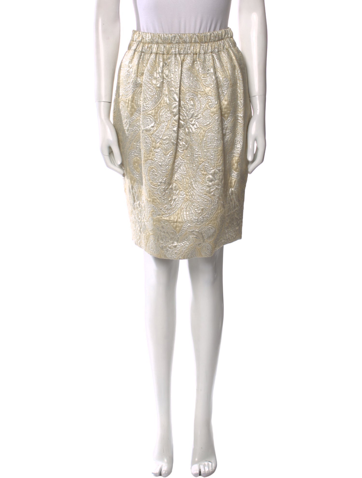 St. John Couture Printed Knee-Length Skirt