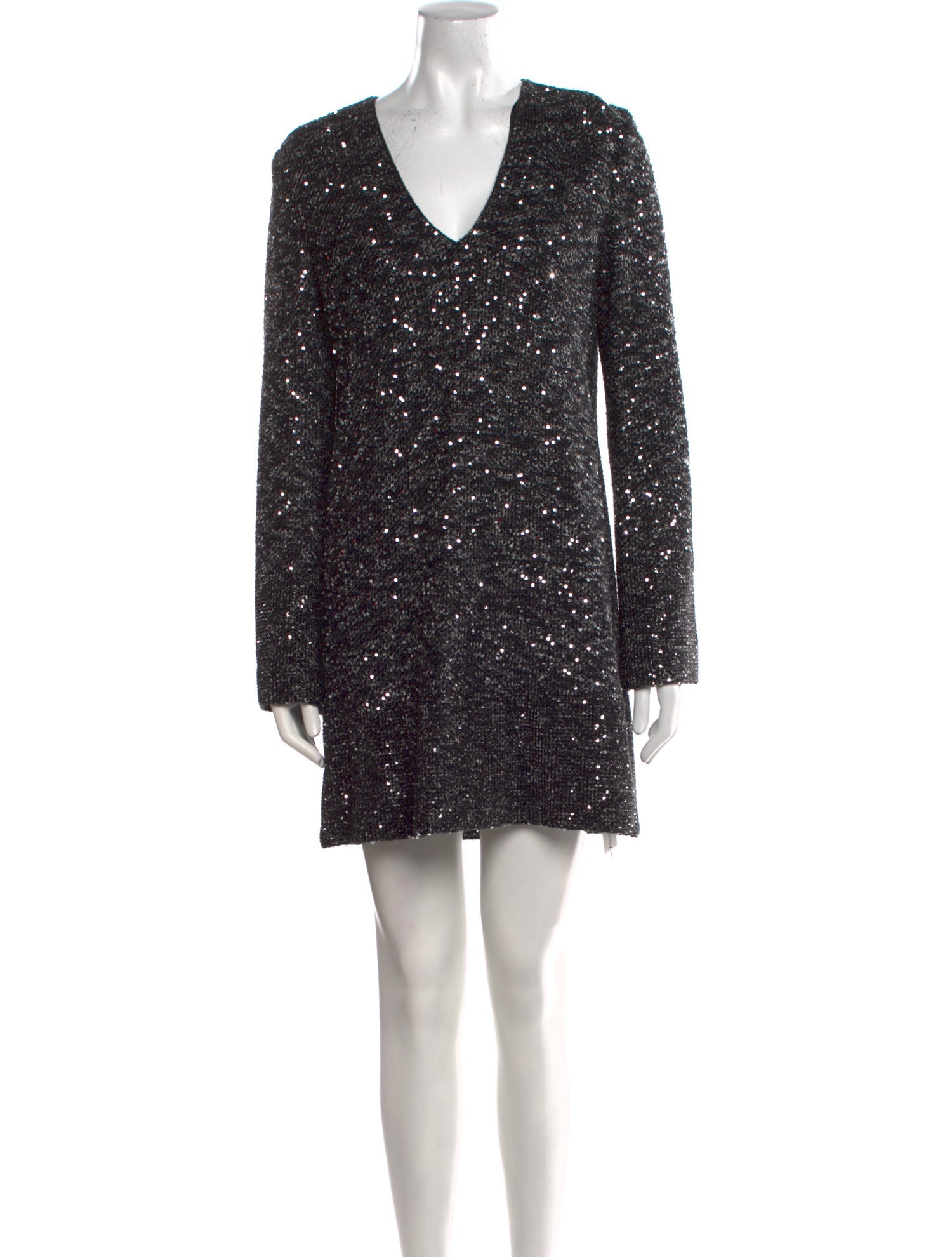 St. John Couture V-Neck Mini Dress