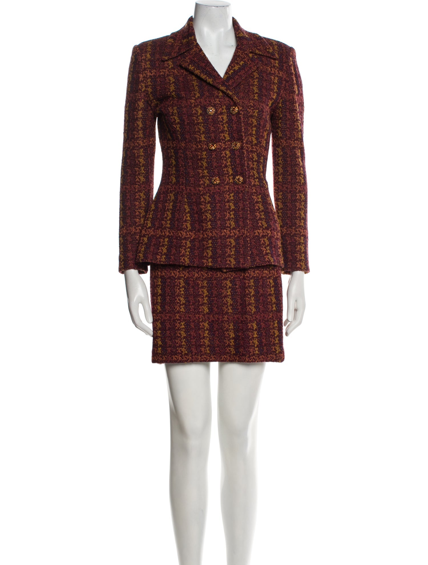 St. John Couture Printed Skirt Suit