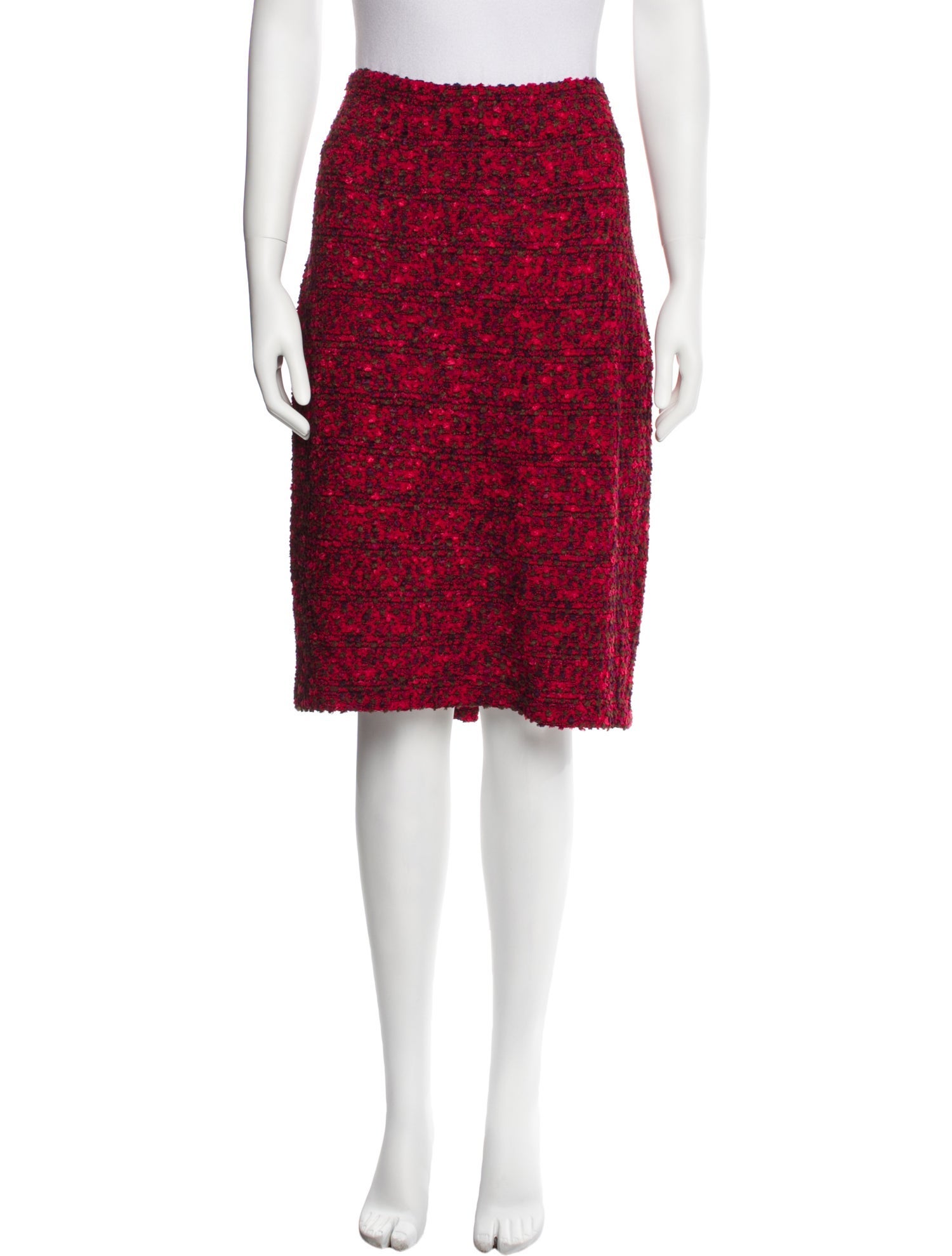 St. John Couture Printed Knee-Length Skirt