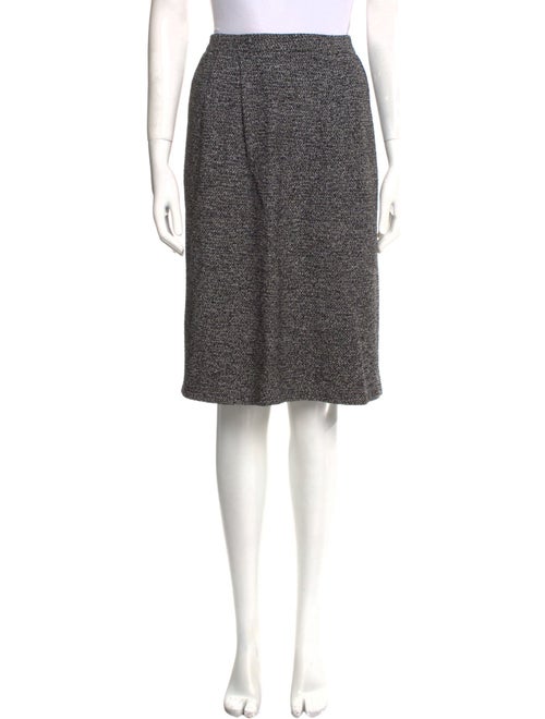 St. John Couture Tweed Pattern Knee-Length Skirt