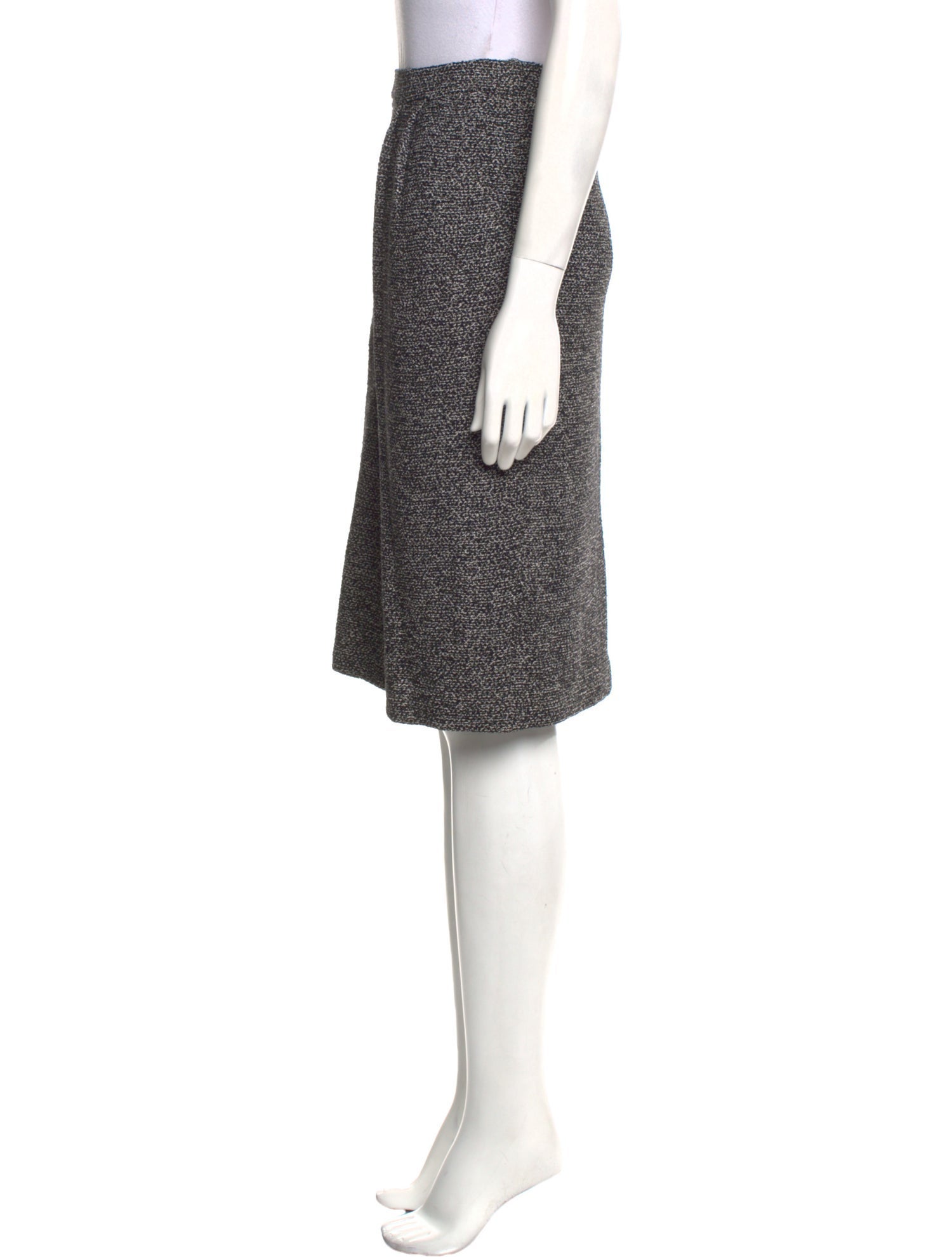 St. John Couture Tweed Pattern Knee-Length Skirt