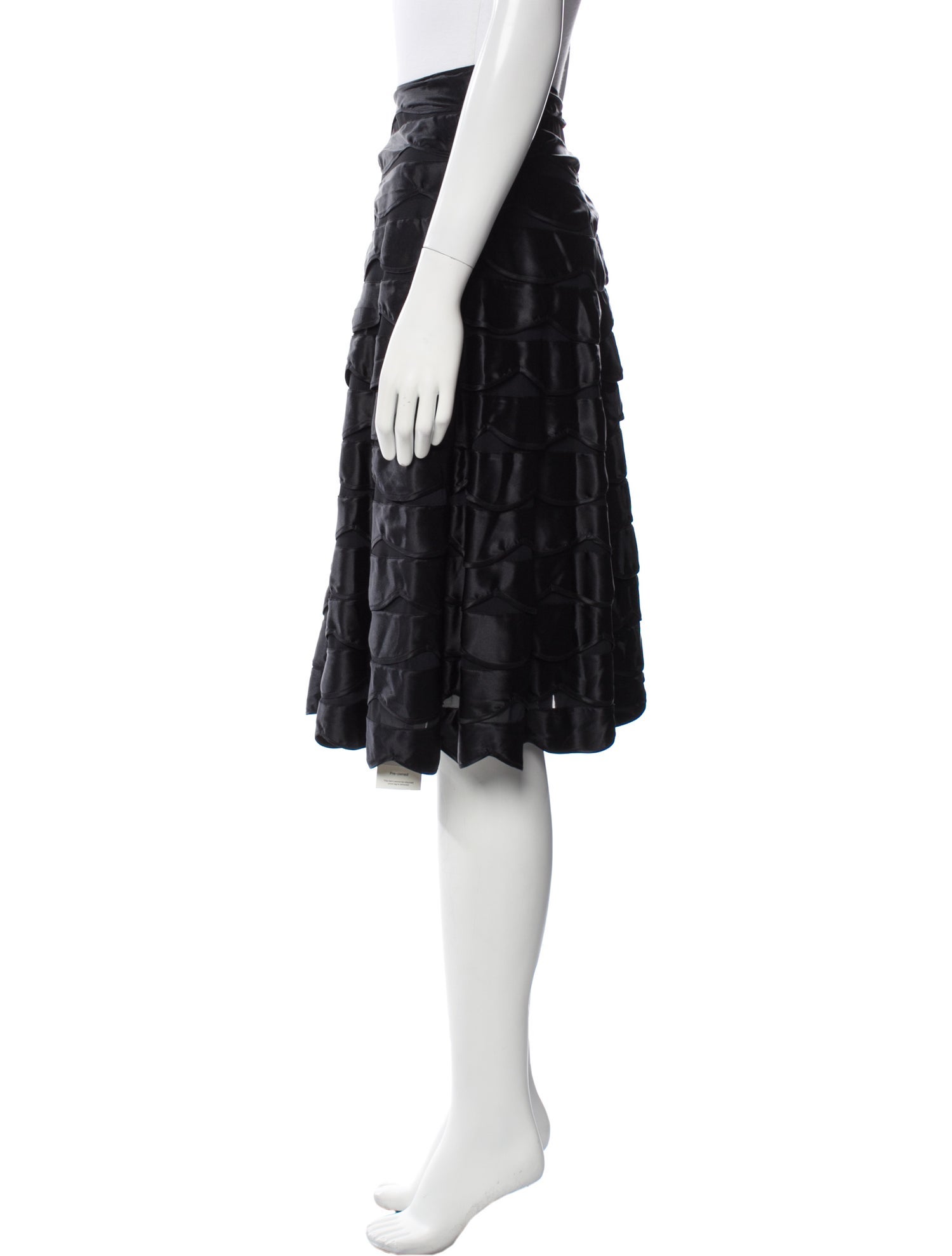 St. John Couture Silk Knee-Length Skirt