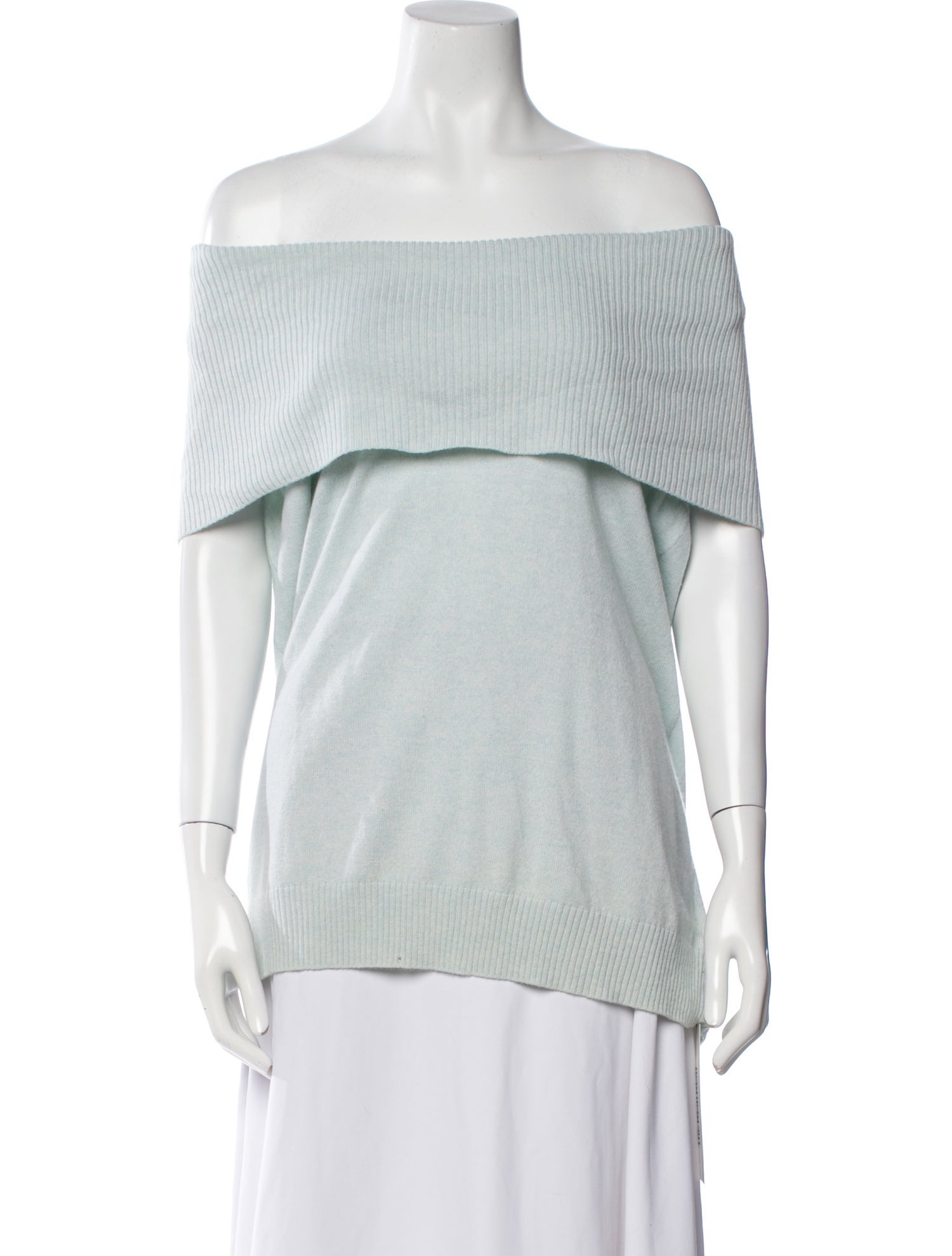 St. John Couture Cashmere Off-The-Shoulder Sweater