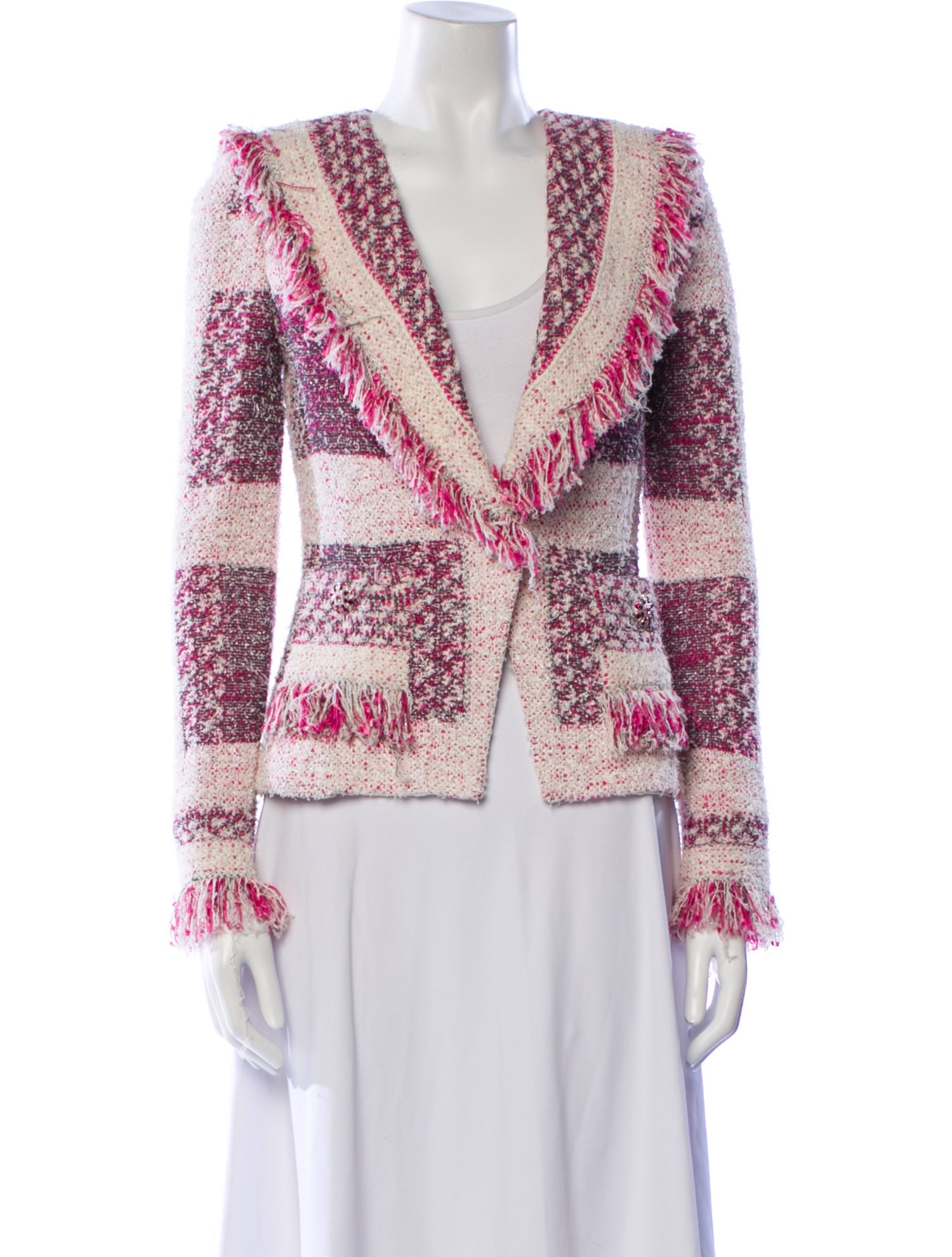 St. John Couture Wool Tweed Pattern Jacket