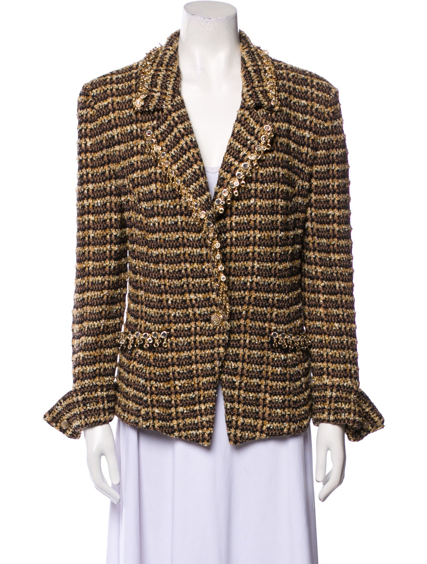 St. John Couture Tweed Pattern Blazer