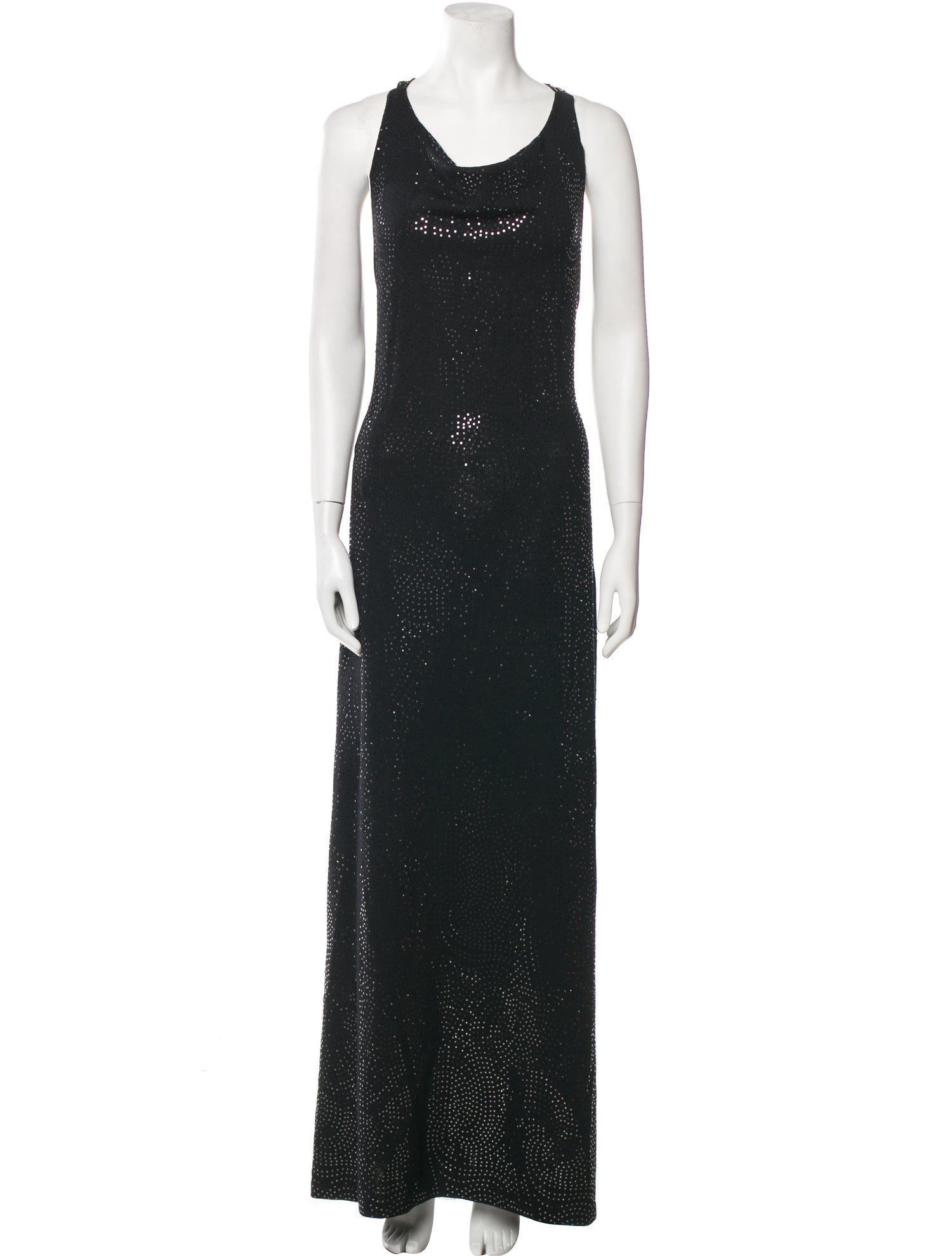 St. John Couture Scoop Neck Long Dress