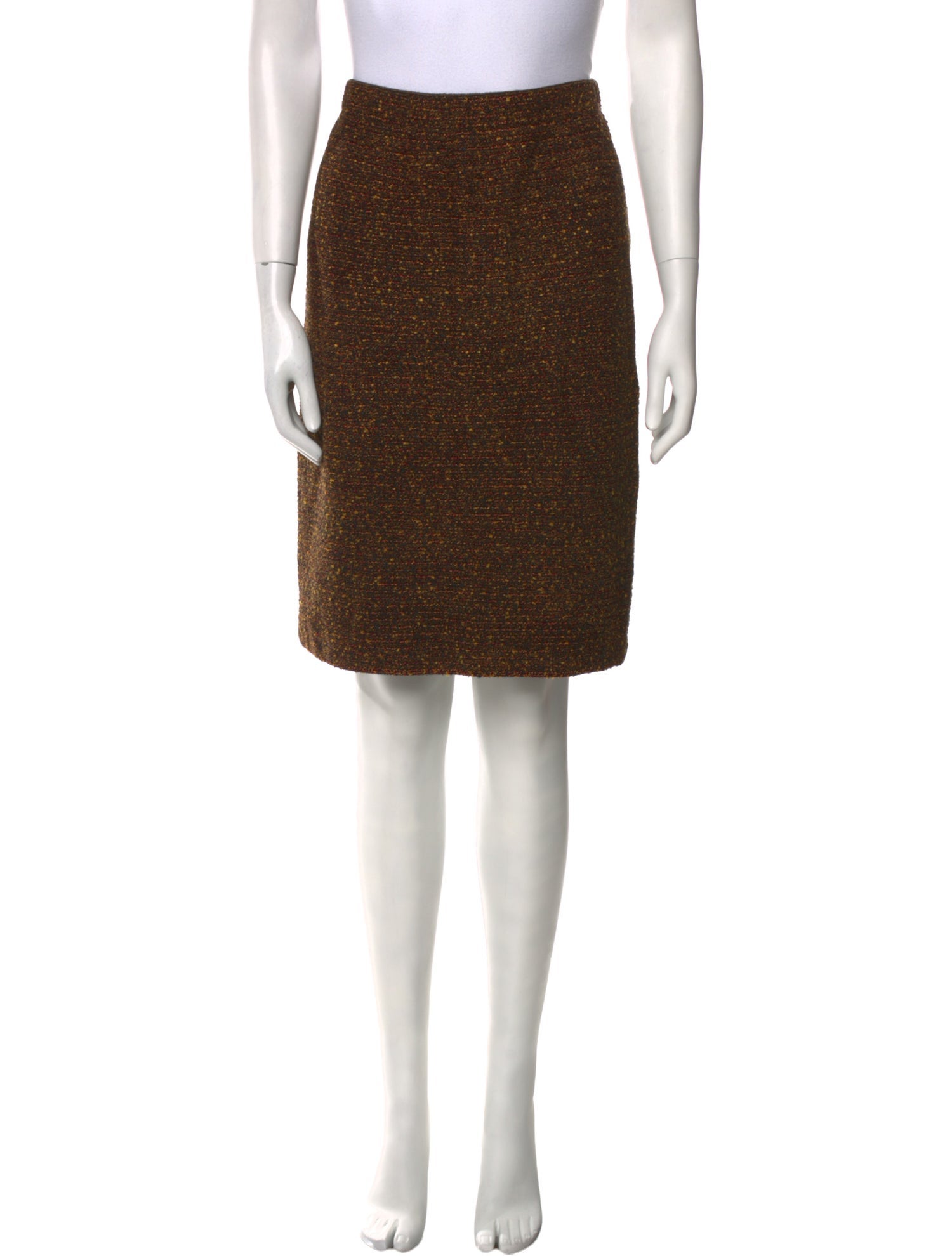 St. John Couture Wool Knee-Length Skirt