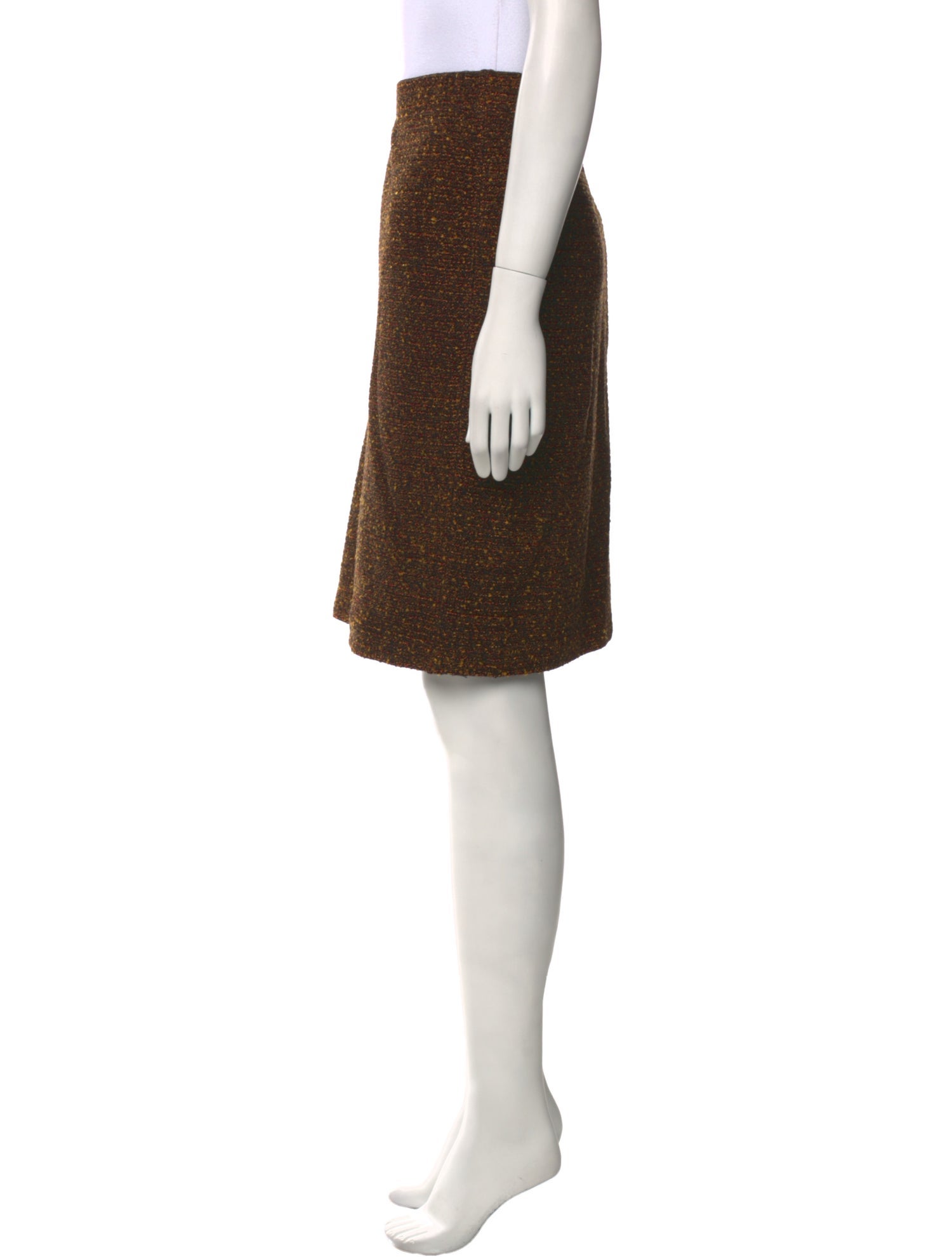 St. John Couture Wool Knee-Length Skirt