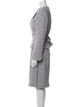 St. John Couture Tweed Pattern Skirt Set