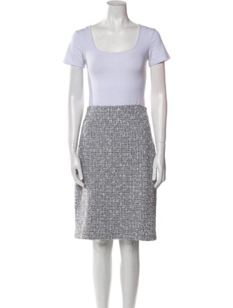 St. John Couture Tweed Pattern Skirt Set