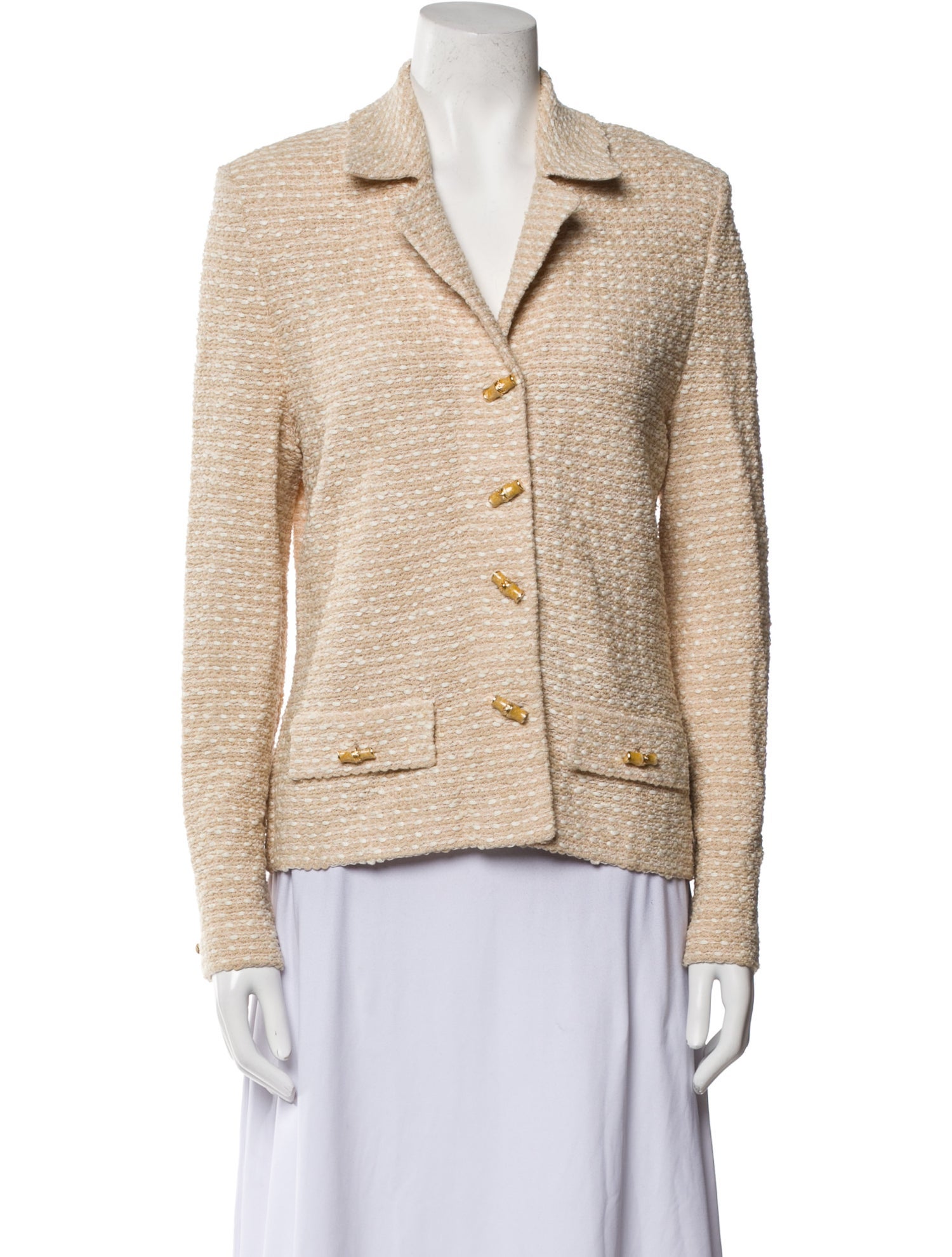 St. John Couture Tweed Pattern Blazer