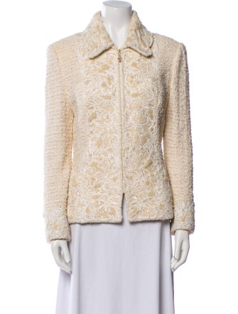 St. John Couture Tweed Pattern Blazer