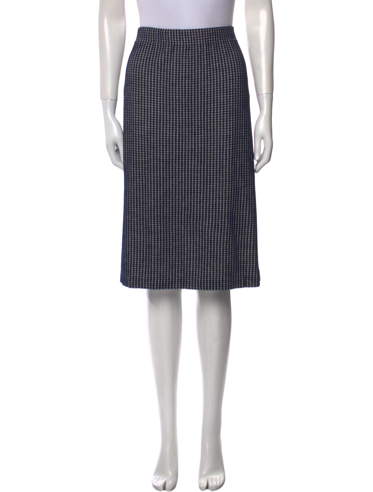 St. John Couture Striped Knee-Length Skirt
