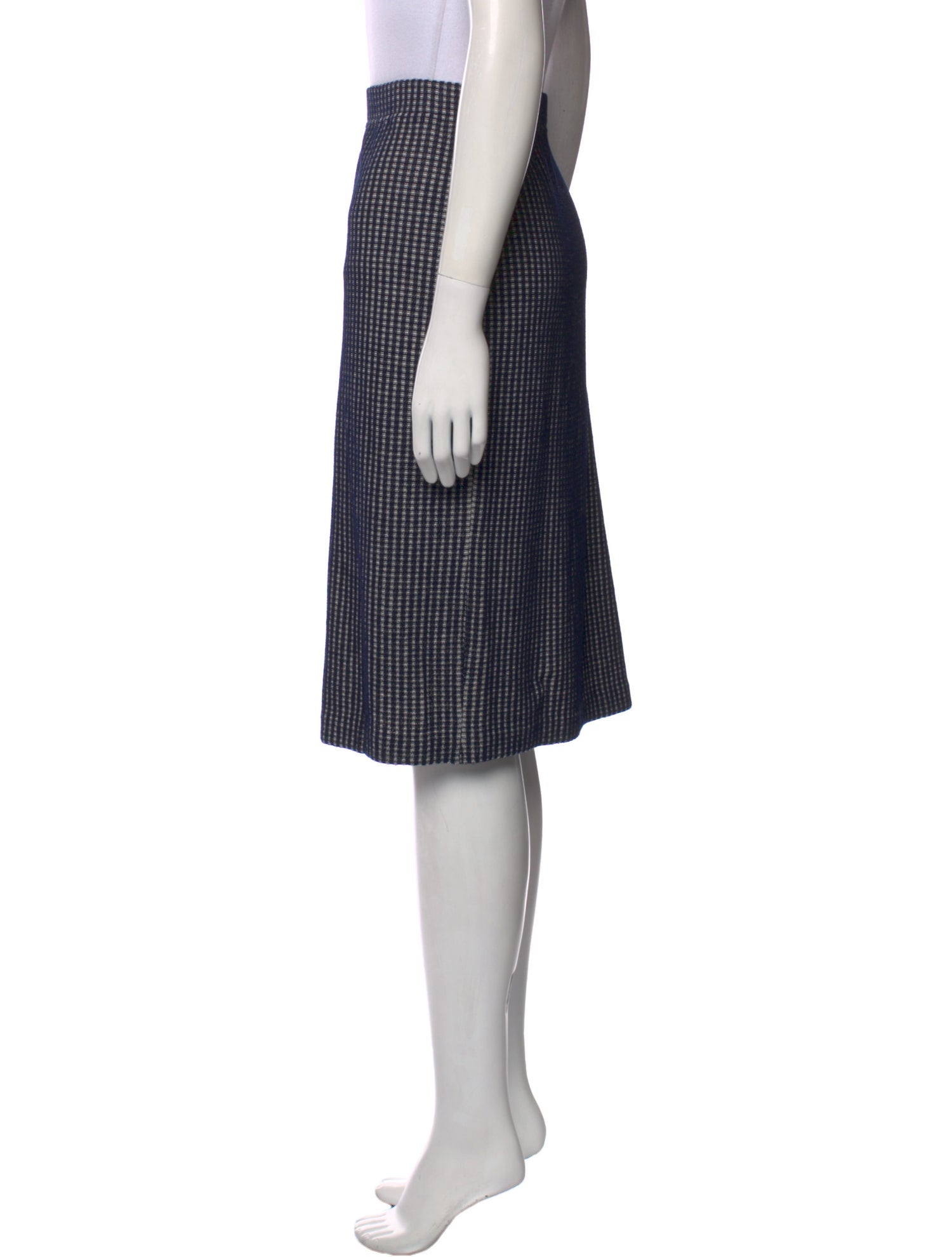 St. John Couture Striped Knee-Length Skirt