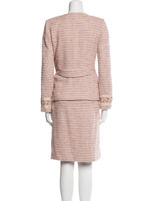 St. John Couture Wool Tweed Pattern Skirt Set