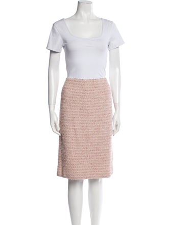 St. John Couture Wool Tweed Pattern Skirt Set