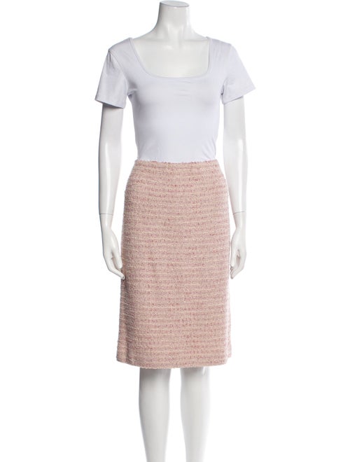 St. John Couture Wool Tweed Pattern Skirt Set