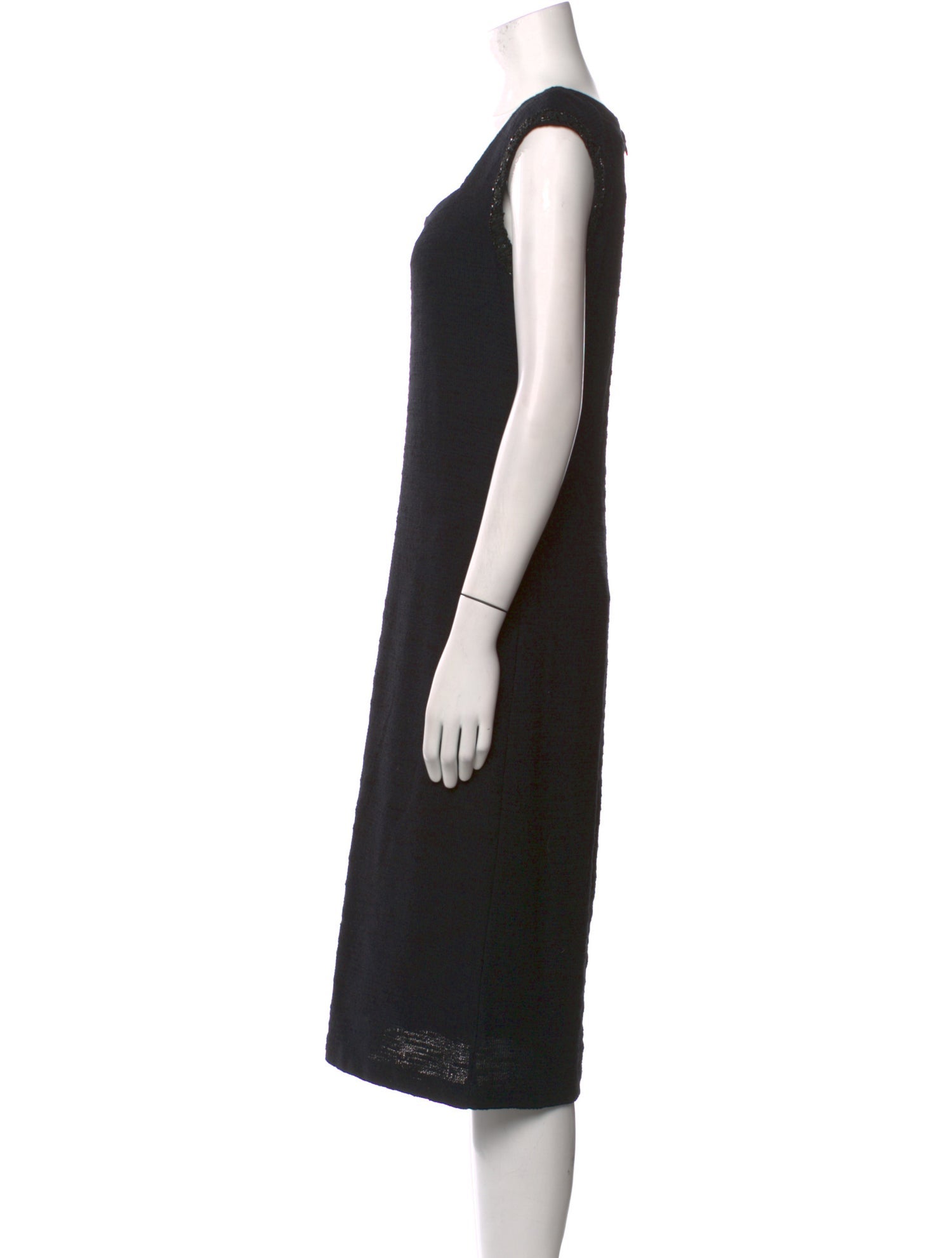 St. John Couture Square Neckline Midi Length Dress