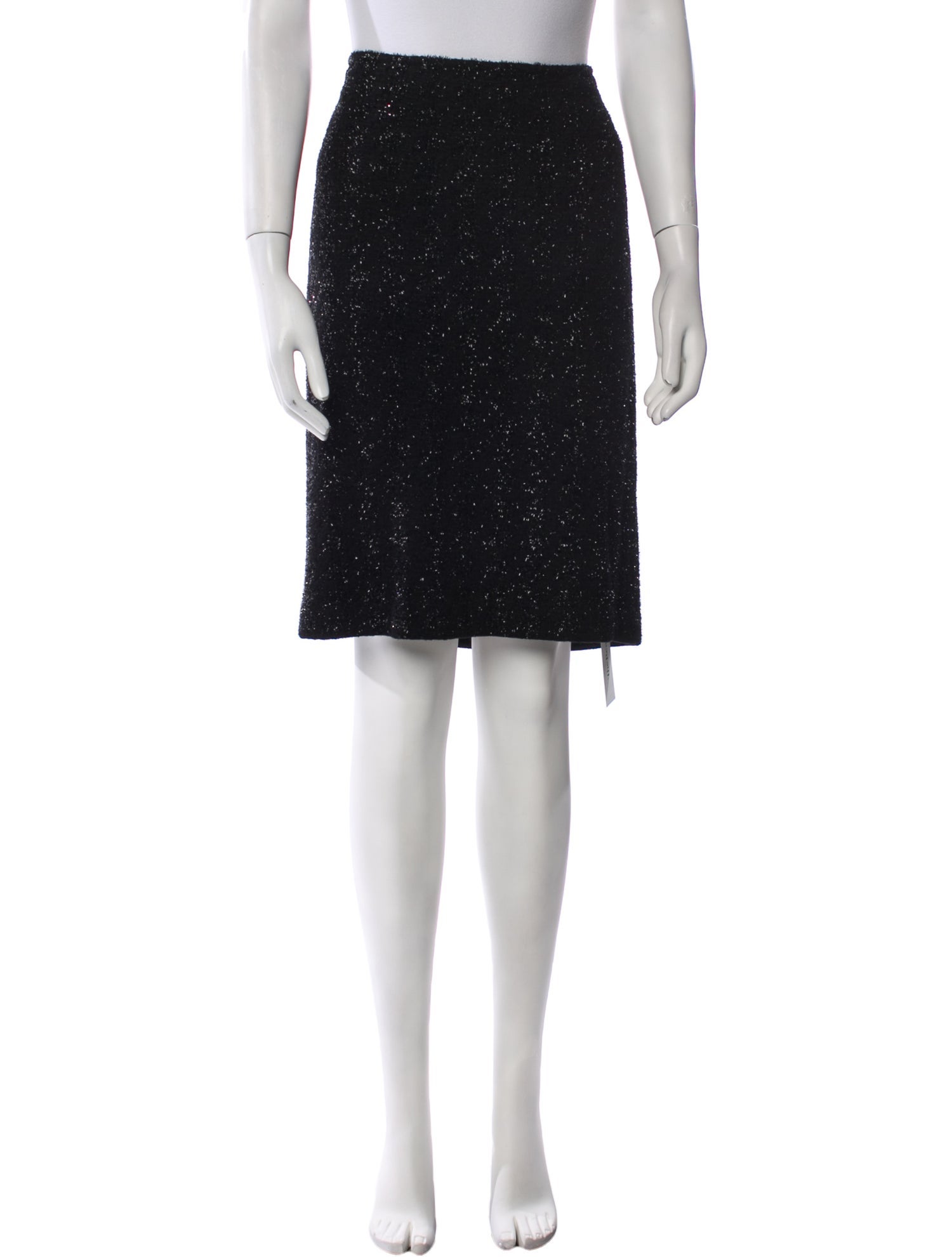 St. John Couture Polka Dot Print Knee-Length Skirt